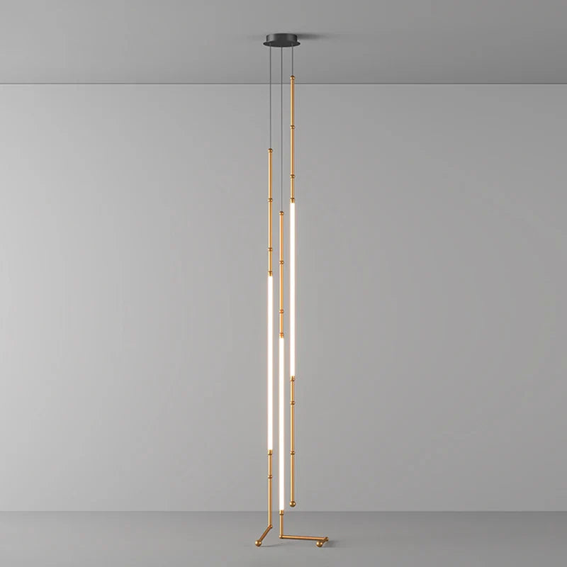 Afralia™ Art Deco Gold Black LED Designer Pendant Light for Dinning Room