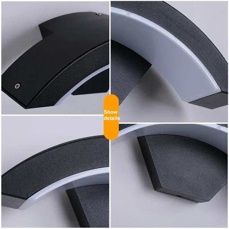 Afralia™ LED Waterproof Outdoor Wall Lights Sensor Lamp for Porch Garden Balcony