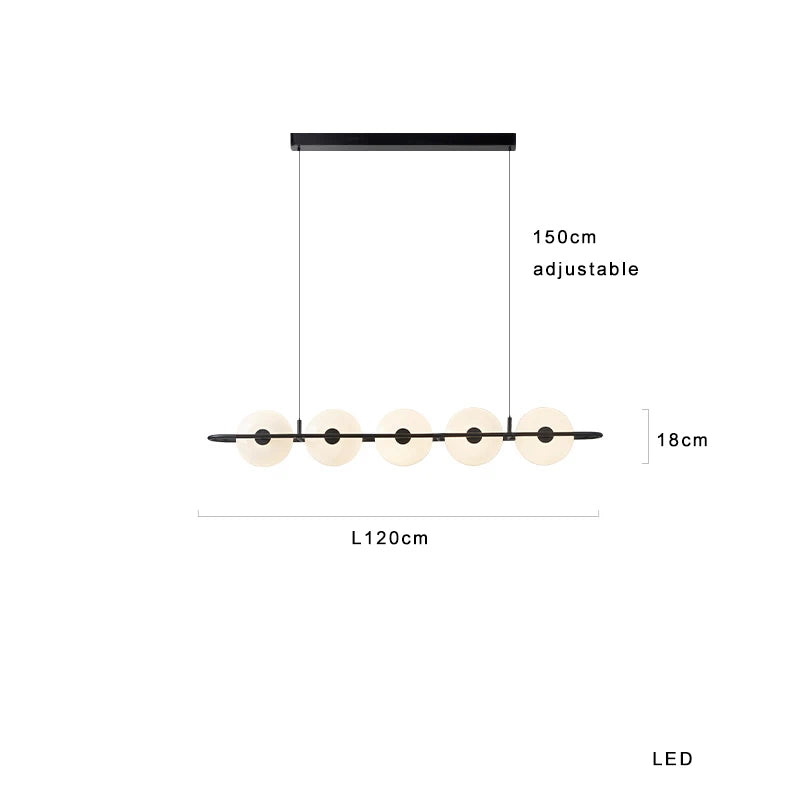 Afralia™ Modern Glass Pendant Light | LED Decoration for Living Room | Round Black White Design