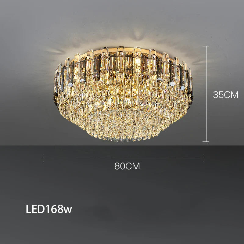 Afralia™ Nordic Luxury Round Vintage Ceiling Light for Living Room