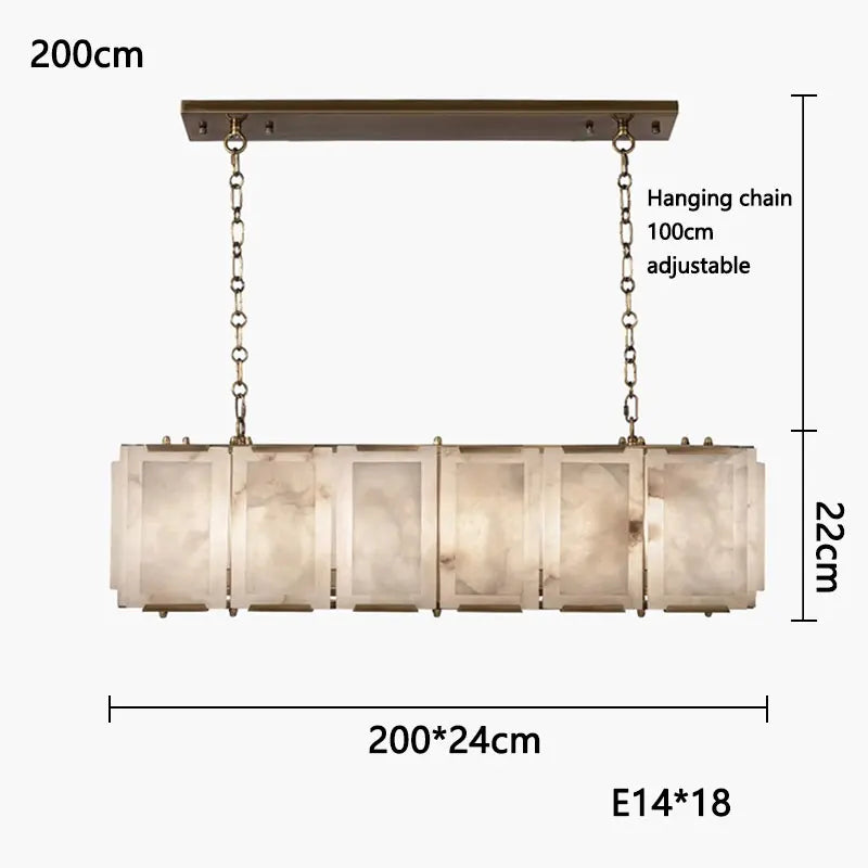Afralia™ Dimmable LED Marble Art Chandelier Ceiling Light for Dinning Room