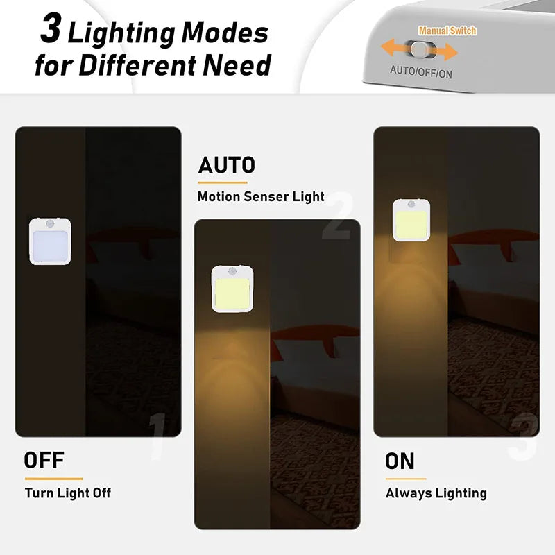 Afralia™ Motion Sensor LED Night Light for Bedside Table Bedroom