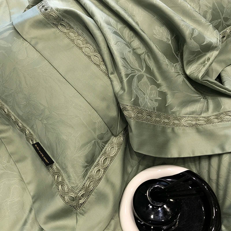 Afralia™ 1000TC Lyocell Cotton Jacquard Luxury Bedding Set with Soft Silky Feel