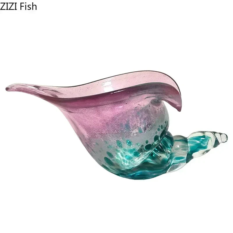 Afralia™ Conch Candy Jar & Fruit Tray: Creative Transparent Glass Storage Basket
