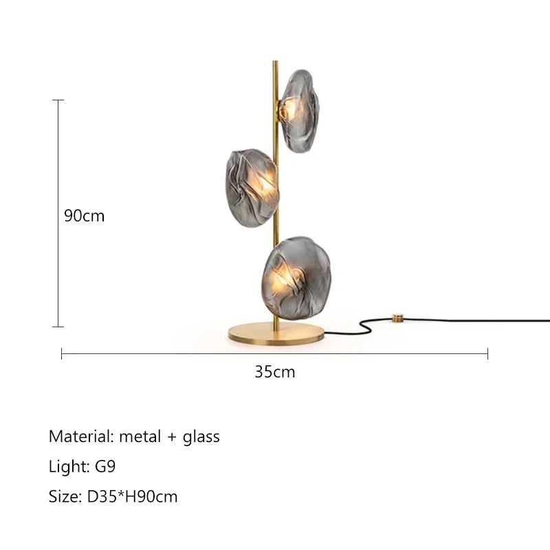 Afralia™ Nordic Glass Shade LED Floor Lamp for Minimalist Living Room & Bedroom