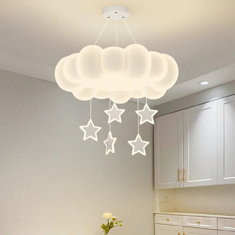 Afralia™ Dimming Pendant Chandelier Light with PE Lampshade for Living Room Bedroom