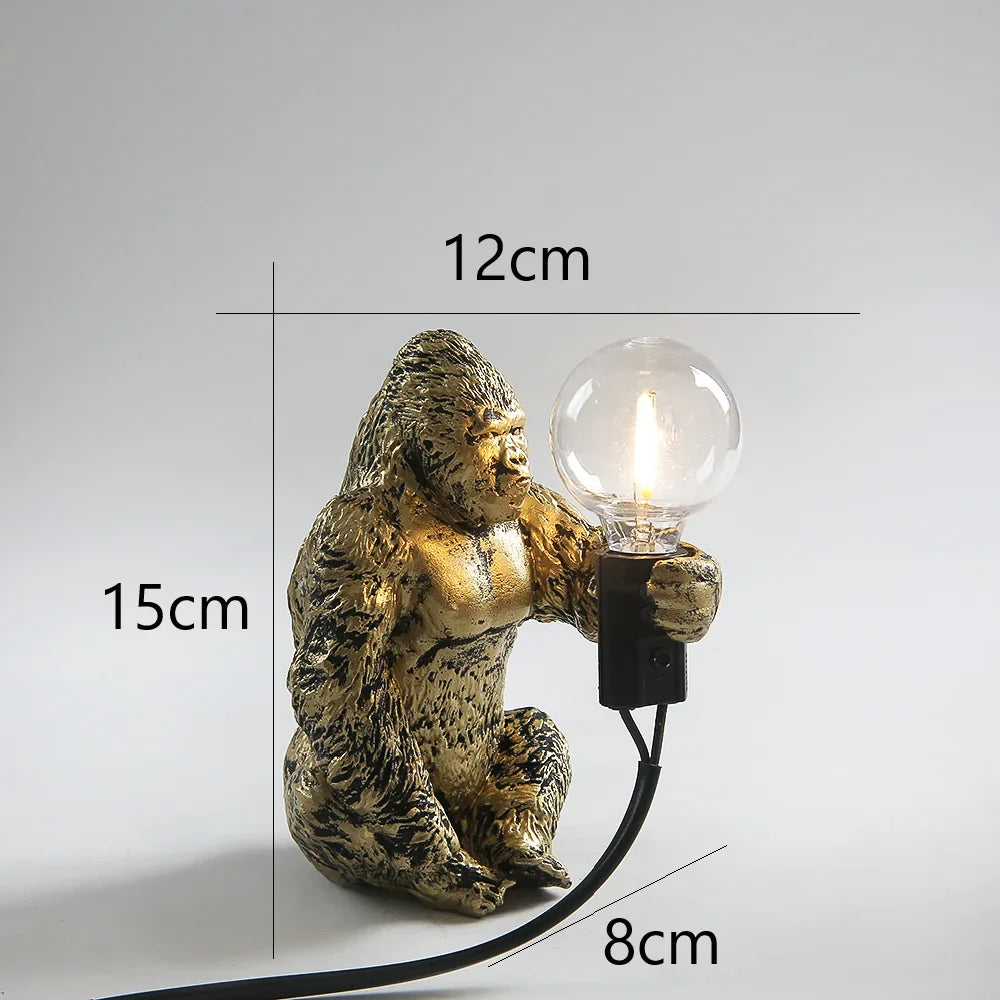 Afralia™ Nordic King Kong Resin Floor Lamp: Modern, Customizable LED Animal Light