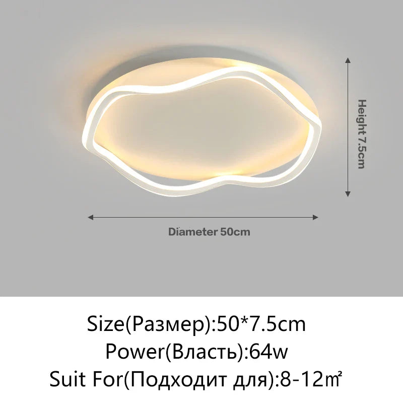 Afralia™ Modern Round LED Ceiling Lamp with Remote Control for Indoor Lighting