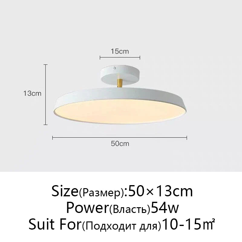 Afralia™ Nordic Minimalist LED Ceiling Lamp, Dimmable Modern Chandelier for Bedroom & Kitchen