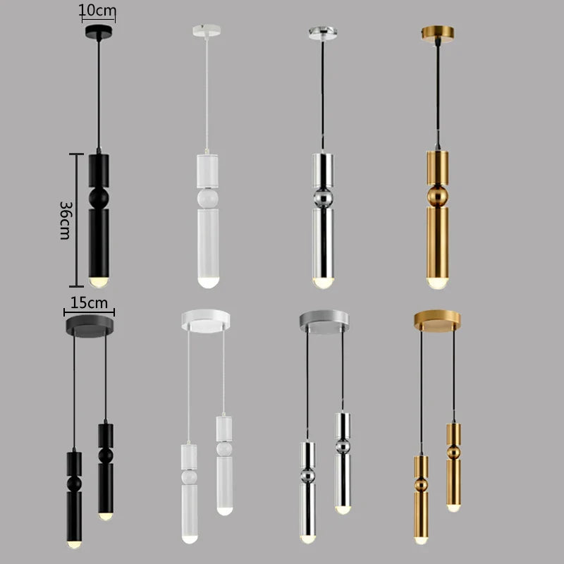 Afralia™ Brass Pendant Light - Modern Minimalist Nordic Bar Small LED Hang Lamp
