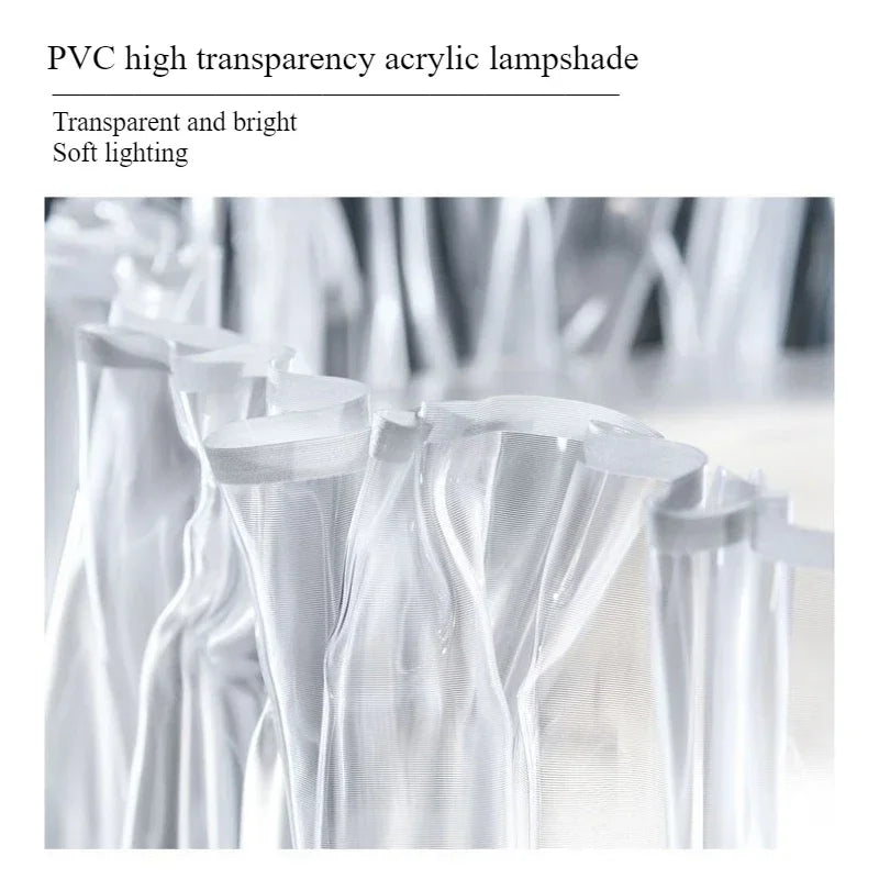 Afralia™ Accordion LED Acrylic Suspension Lamp for Living Room, Bedroom, Restaurant Décor