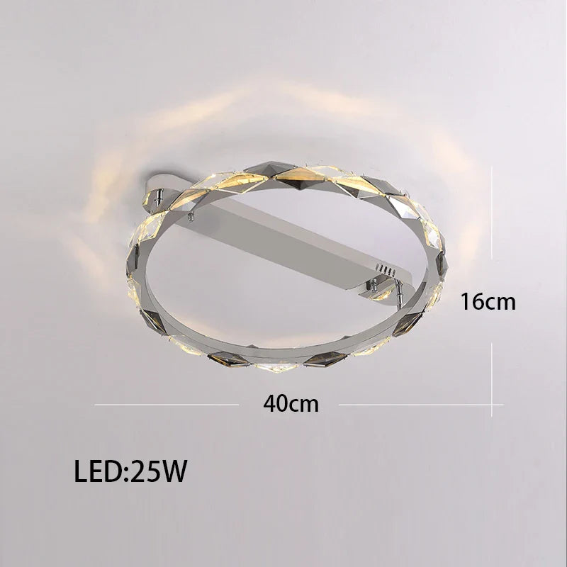 Afralia™ Modern Crystal LED Ceiling Chandelier Light Bundle for Stylish Indoor Decor