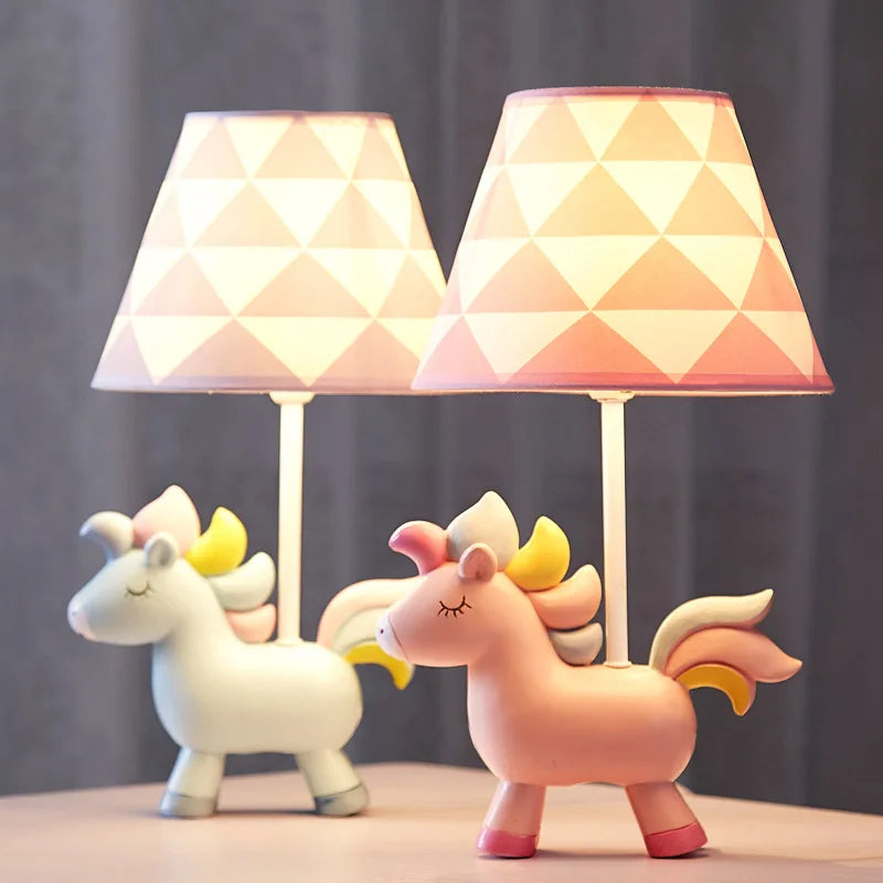 Afralia™ LED Unicorn Table Lamp for Children's Room, Nordic Design Stand Light Lamparas