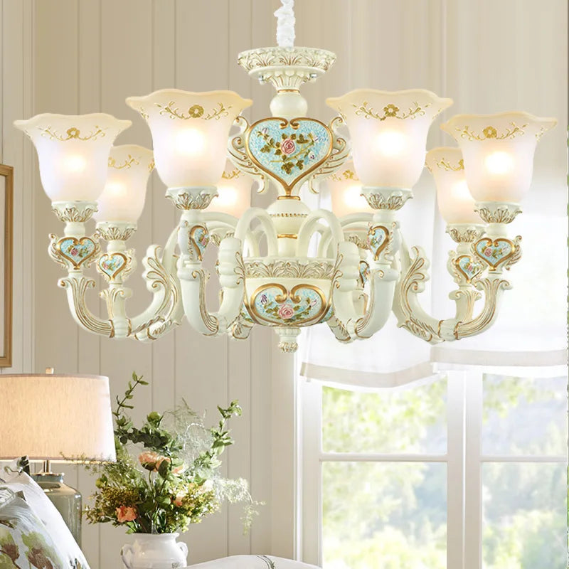 Afralia™ Luxury Resin Chandelier for Elegant Living Room, Dining Room, and Bedroom