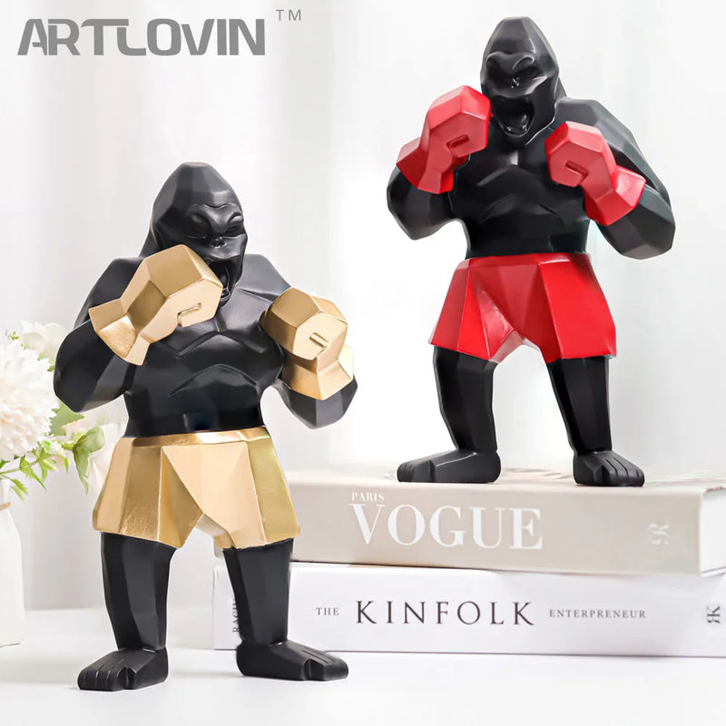 Afralia™ King Kong Sculpture: Creative Gorilla Desk Decor and Gift