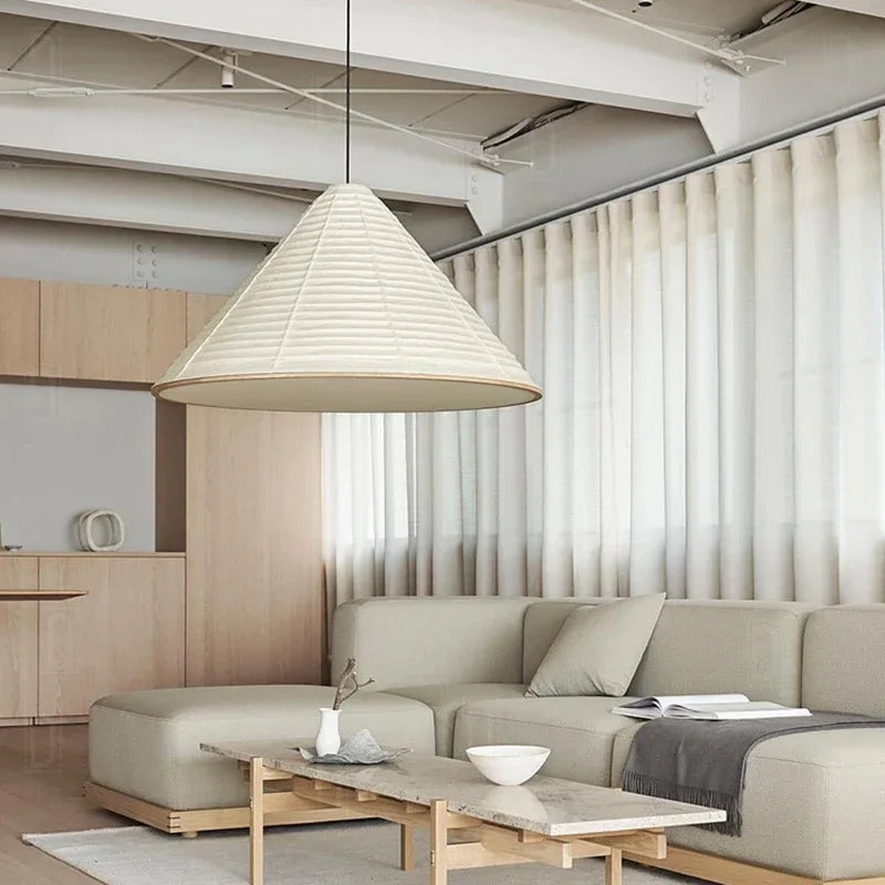 Afralia™ Wabi-sabi Pendant Lights: Japanese Style Rice Paper Dining Room Lamp