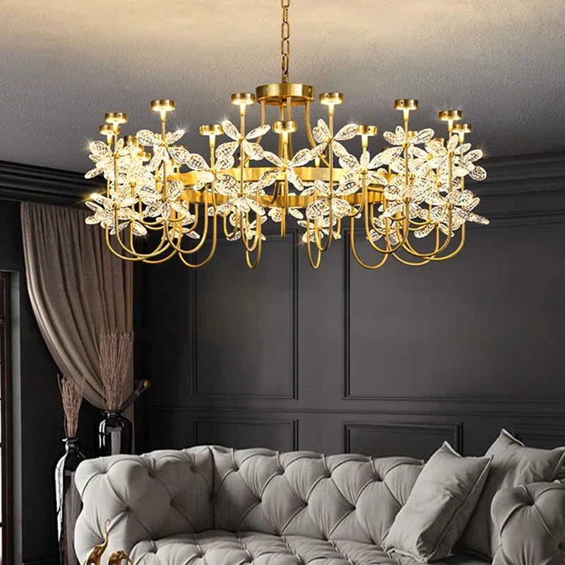 Afralia™ Butterfly Chandelier: Modern LED Dimmable Pendant Lamp Luxe Crystal Decor-Light 2024