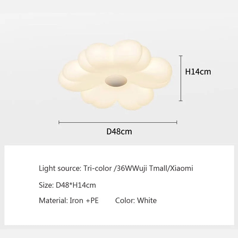 Afralia™ Cloud LED Ceiling Light in Minimalist White Iron Design for Home Decor