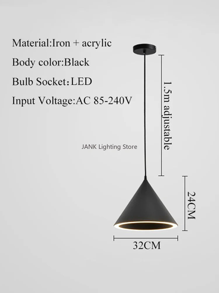 Afralia™ Cone Shape Ceiling Pendant: Three Lighting Methods, Hanging Led Light