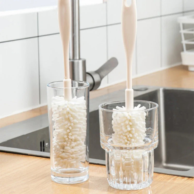 Afralia™ Long Handle Cup Cleaning Brush - Glass & Bottle Sponge Scrubber