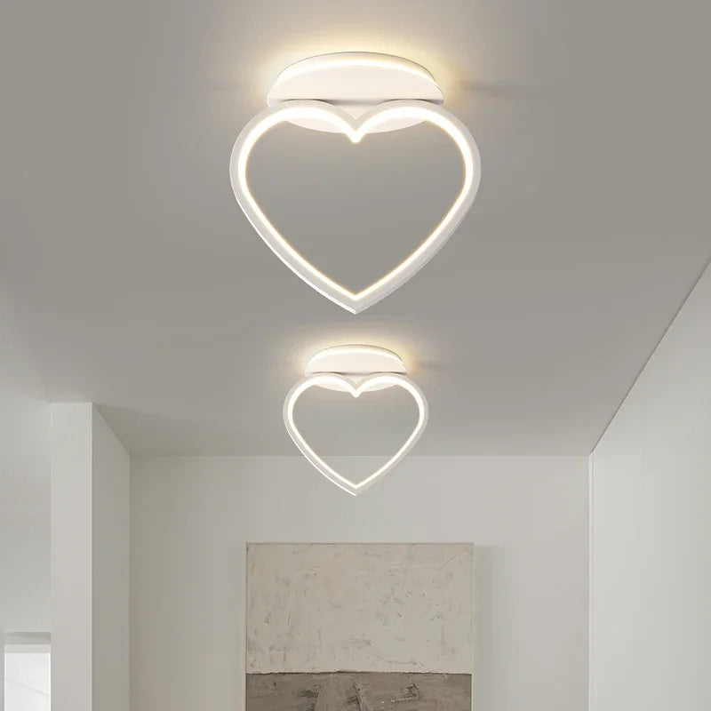 Afralia™ Heart Ceiling Light: Modern Hallway Aisle Entryway Lighting Fixture