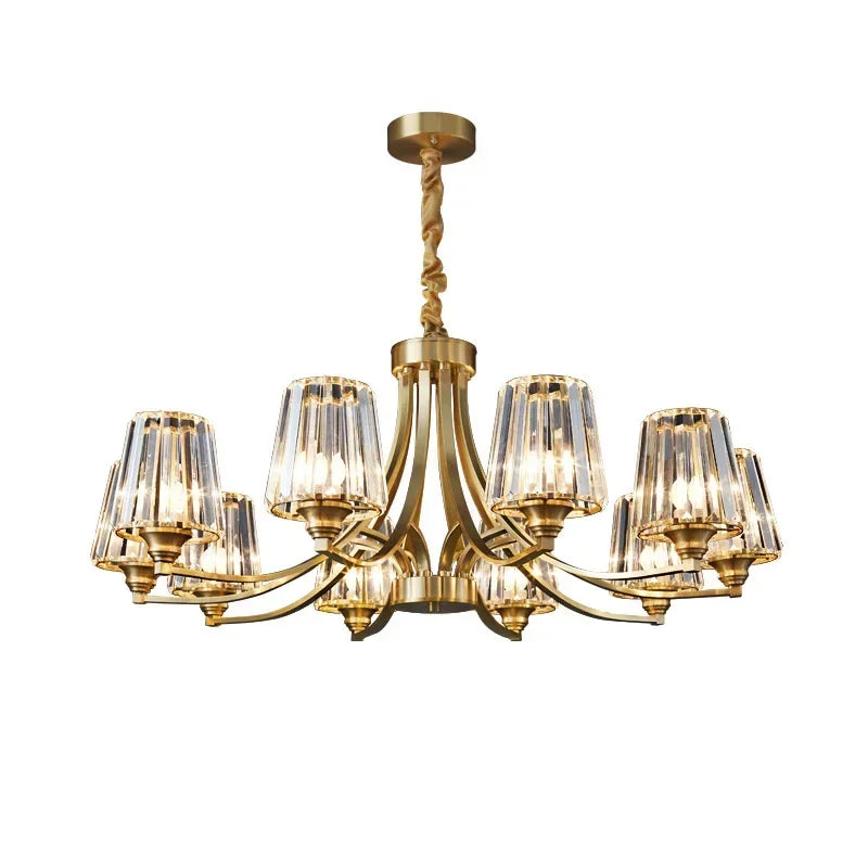 Afralia™ Nordic Retro Gold LED Pendant Chandelier for Luxurious Living Room Decor