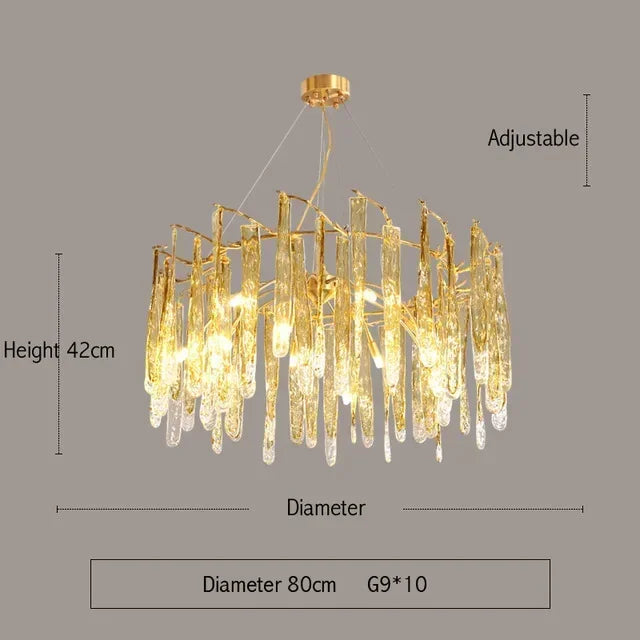 Afralia™ Nordic Luxury Crystal Ceiling Chandelier for Living Room, Bedroom, and Restaurant