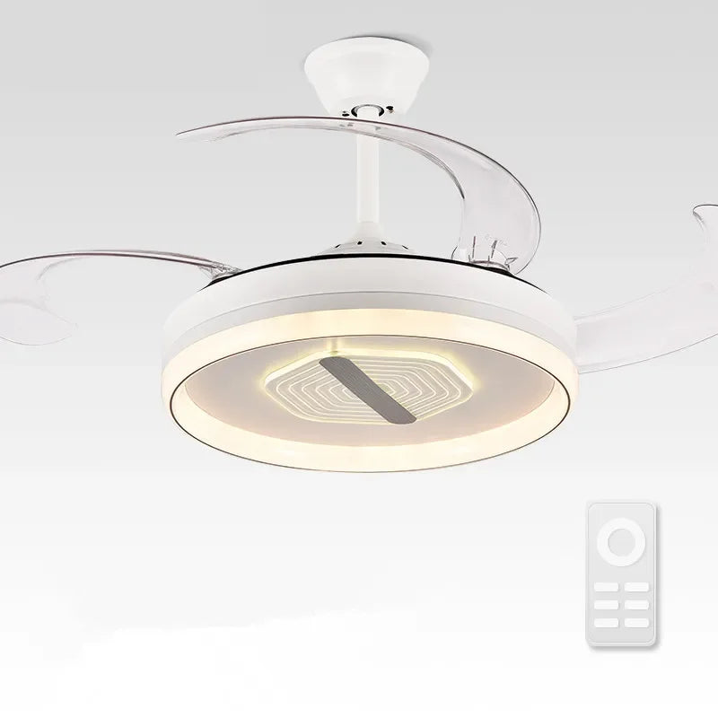 Afralia™ Smart LED Ceiling Fan Light with Remote Control Silent Design