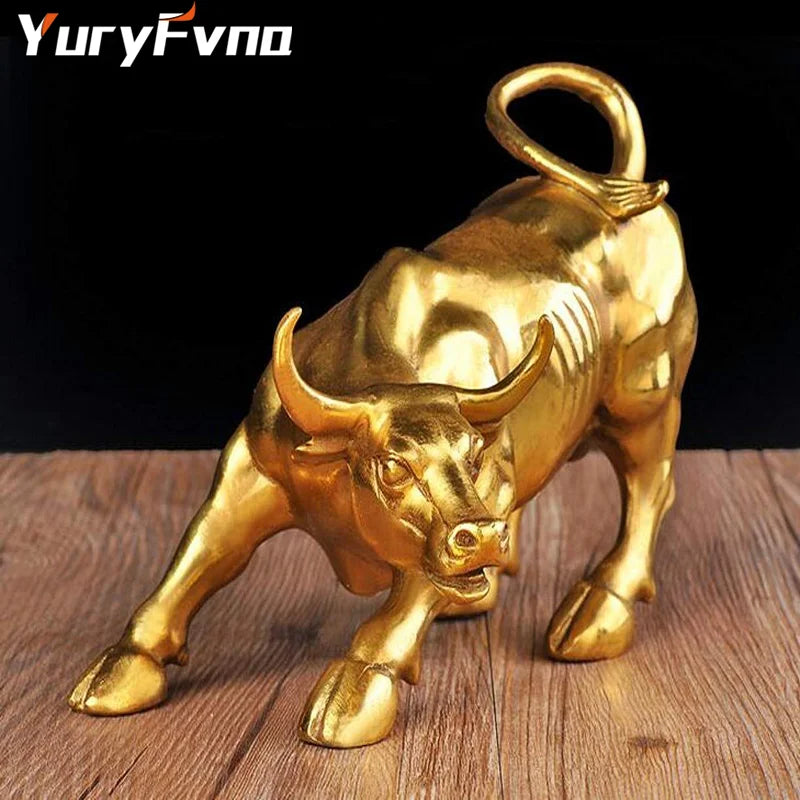 Afralia™ Wall Street Bull Ox Sculpture - Premium Home Office Decoration Gift