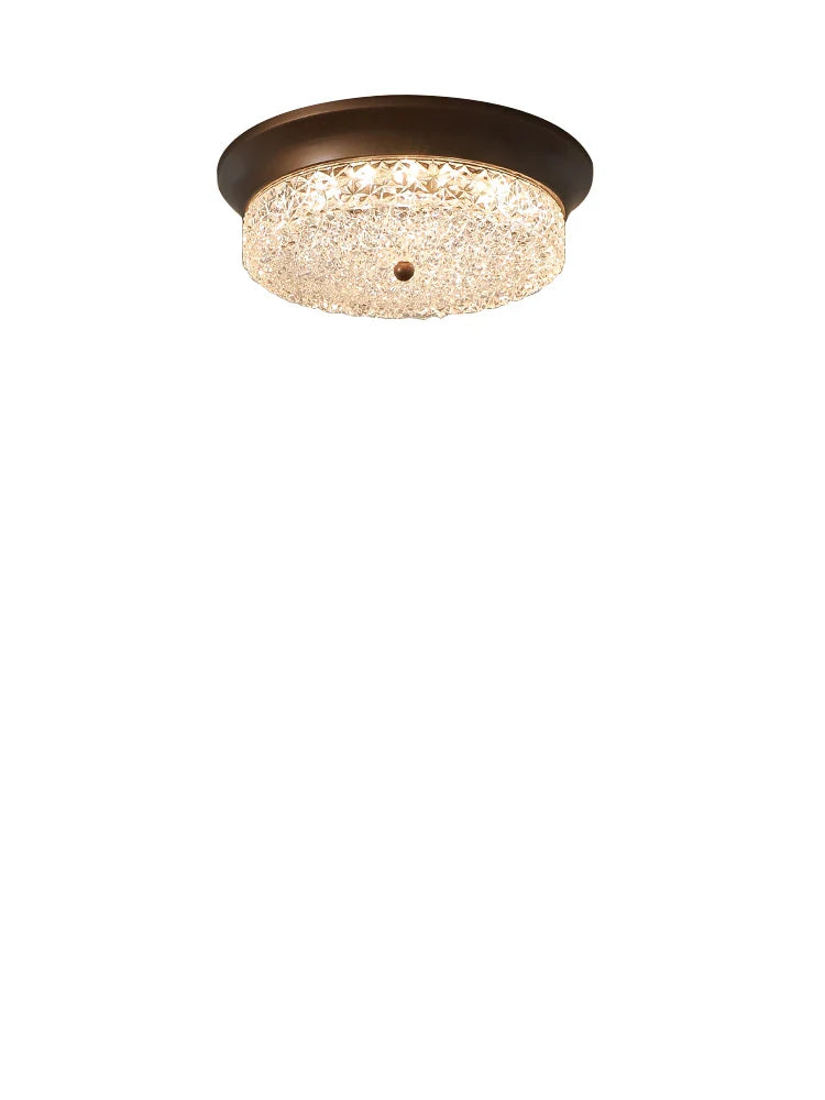 Afralia™ Retro Bronze Glass Ceiling Lamp for Bedroom Living Room Decor