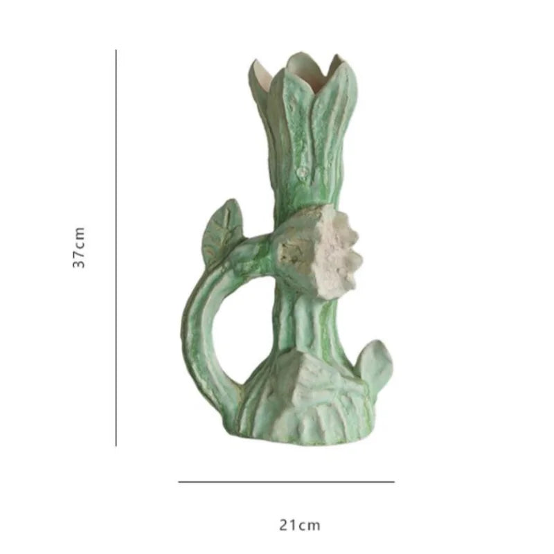 Handcrafted Afralia™ Ceramic Vase for Bouquets and Decor; Ideal for Flower Arrangements and Terrariums