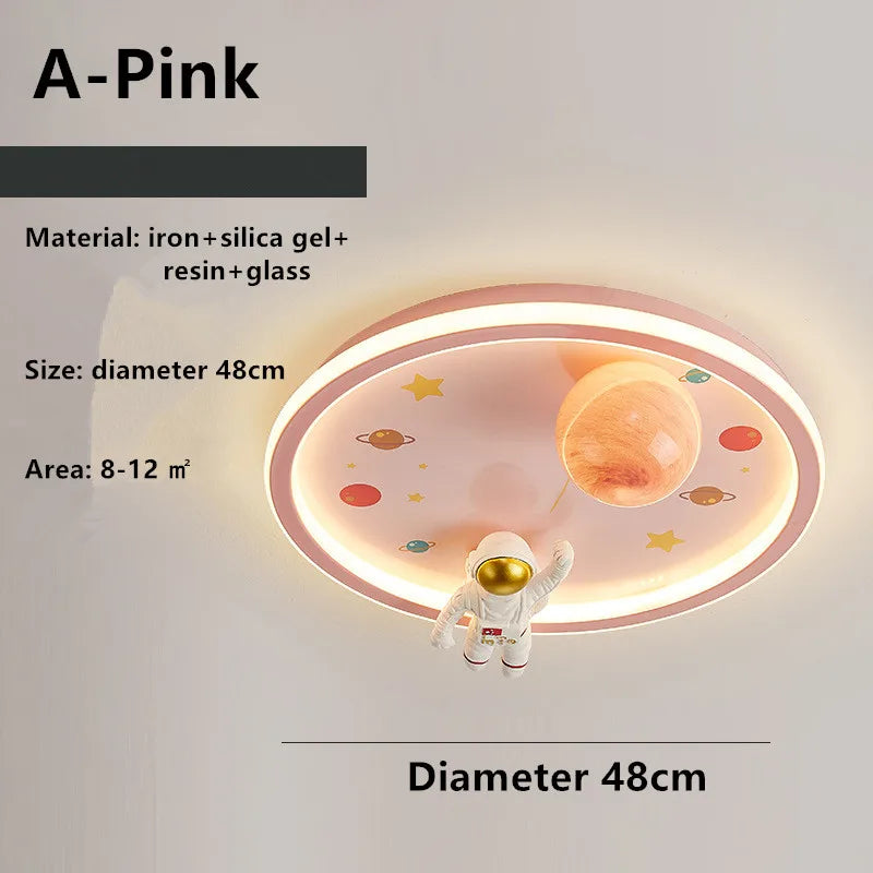 Afralia™ Astronaut Children's Room Ceiling Light Set