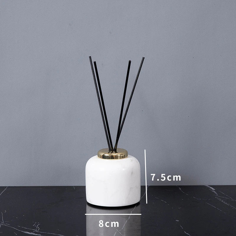 Afralia™ White Volakas Marble Bathroom Accessories Set