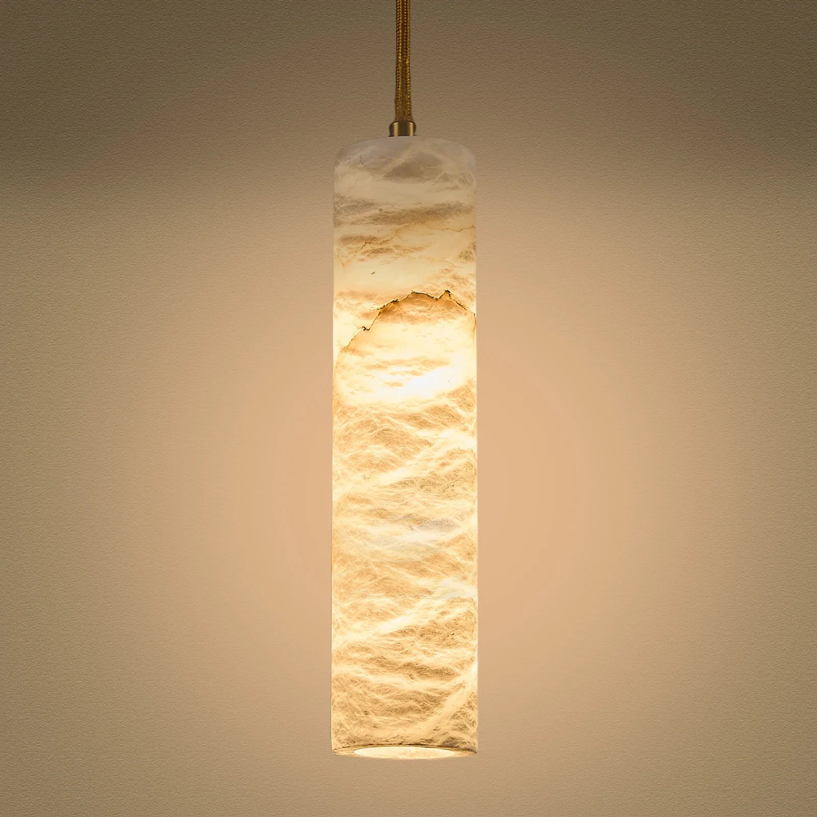 Afralia™ Alabaster Chandelier with Marble Shade Light Fixture for Bedroom