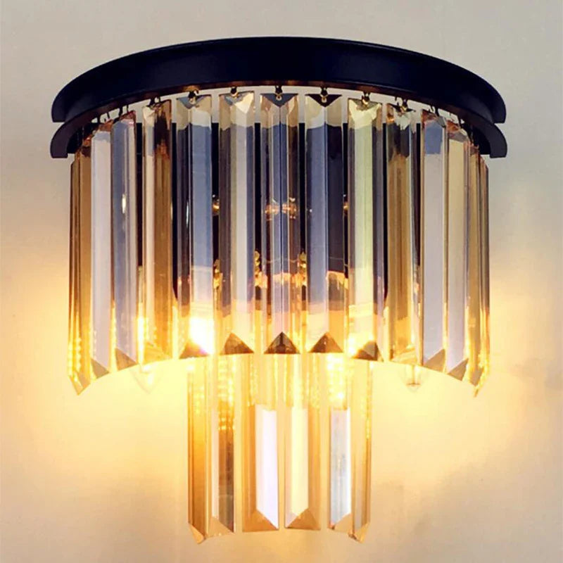 Afralia™ Round Crystal Chandelier for Living Room, Bedroom, Kitchen Island & Villa Décor