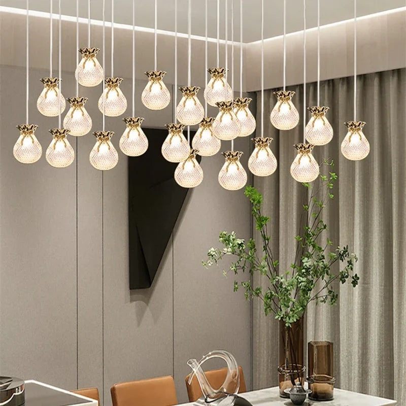 Modern LED Chandelier: Afralia™ Lucky Bag Ceiling Lamps for Home Decor, Living Room, Bedroom