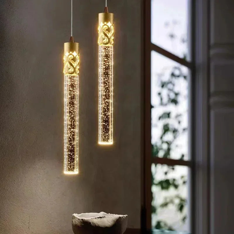 Afralia™ LED Crystal Chandelier for Home Decoration & Lighting in Living Room, Bedroom, Hotel & Bar