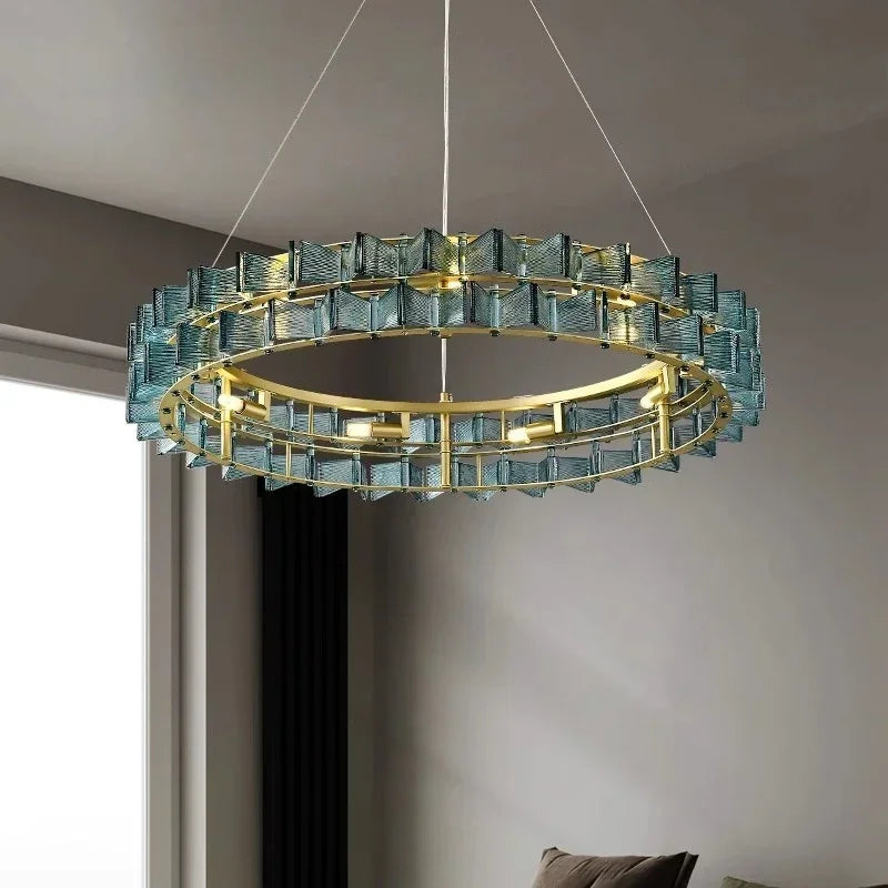Afralia™ Luxury Glass Chandelier for Living Room Hotel Bedroom Bar Home Decoration