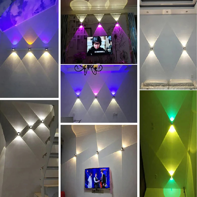 Afralia™ Modern LED Up Down Wall Lamp for Hotel & Home Decor