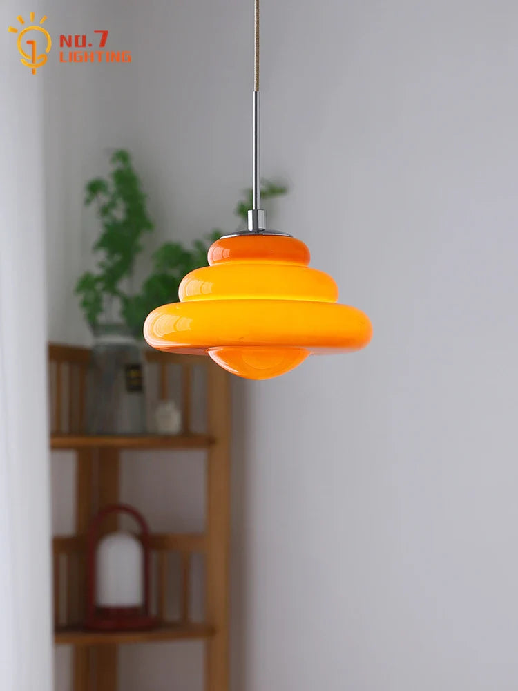 Afralia™ Cream Glass Pendant Lights LED G9 for Girl's Room & Kitchen