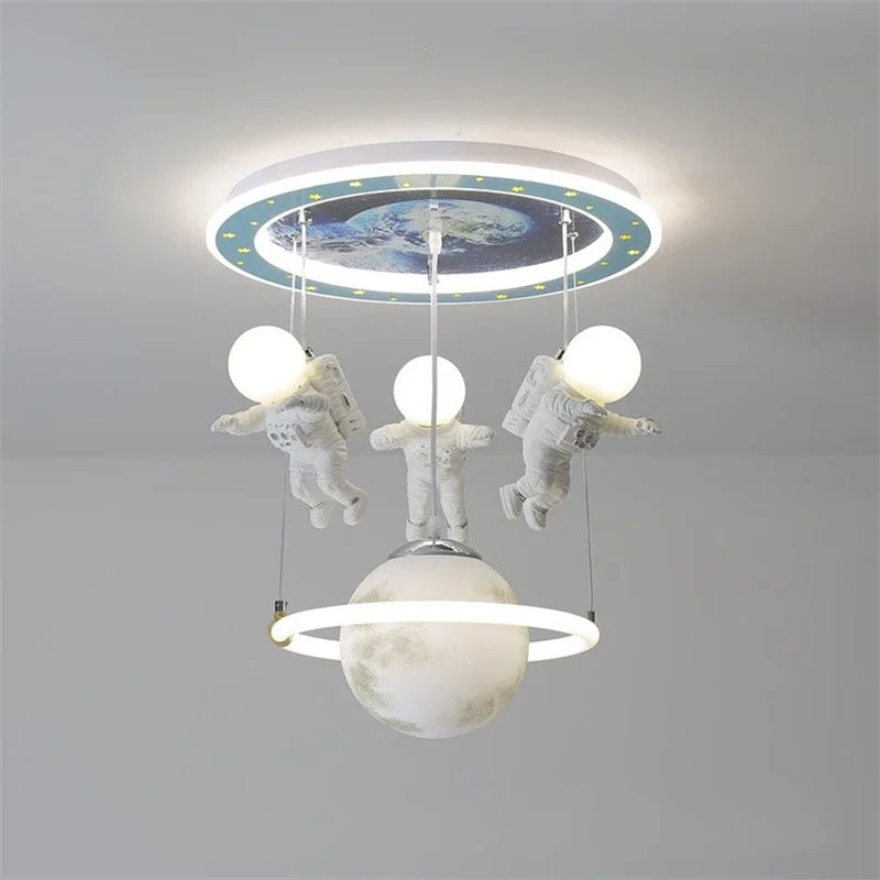 Afralia™ Astronaut LED Ceiling Light for Children's Room Fixtures