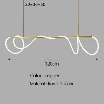 Afralia™ Gold Minimalist LED Pendant Lights for Kitchen Dining Room
