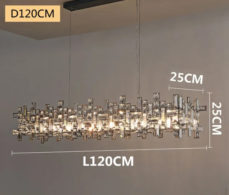 Afralia™ Elegant Crystal Chandelier for Living Room, Bedroom & Dining Area