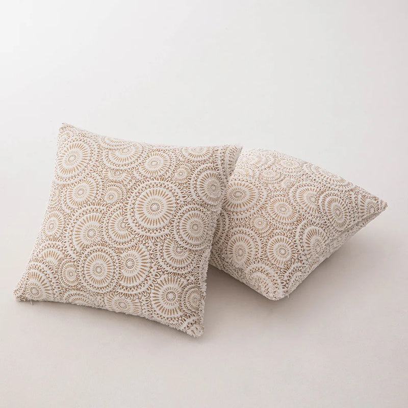 Afralia™ Circle Cushion Cover: Plush Gold Stamped Pillowcase for Stylish Living Rooms