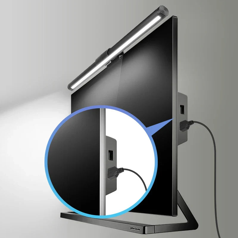 Afralia™ RGB Curved Monitor Screen Light Bar for PC USB Stepless Dimming & Eye-Care.