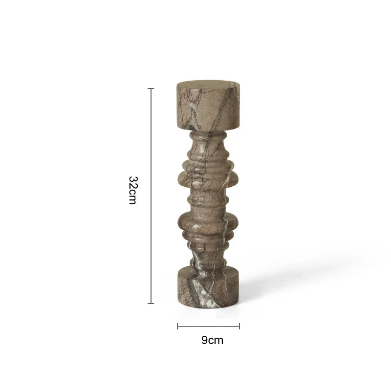 Afralia™ Marble Candle Holders: Wedding Dinning Party Decor Candlesticks