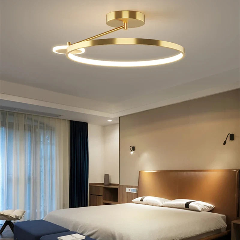 Afralia™ Circular LED Ceiling Lamp with Remote Control for Bedroom & Aisle Lighting