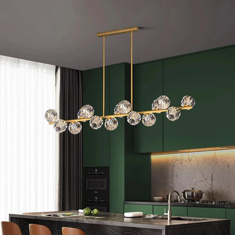 Afralia™ Crystal Chandelier Pendant Light for Living & Dining Room Luxury Decor