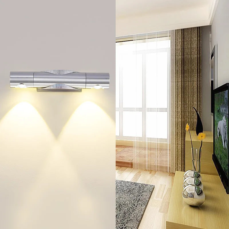 Afralia™ Adjustable Dual-head Rotatable Wall Lamp for Bedroom and Living Room