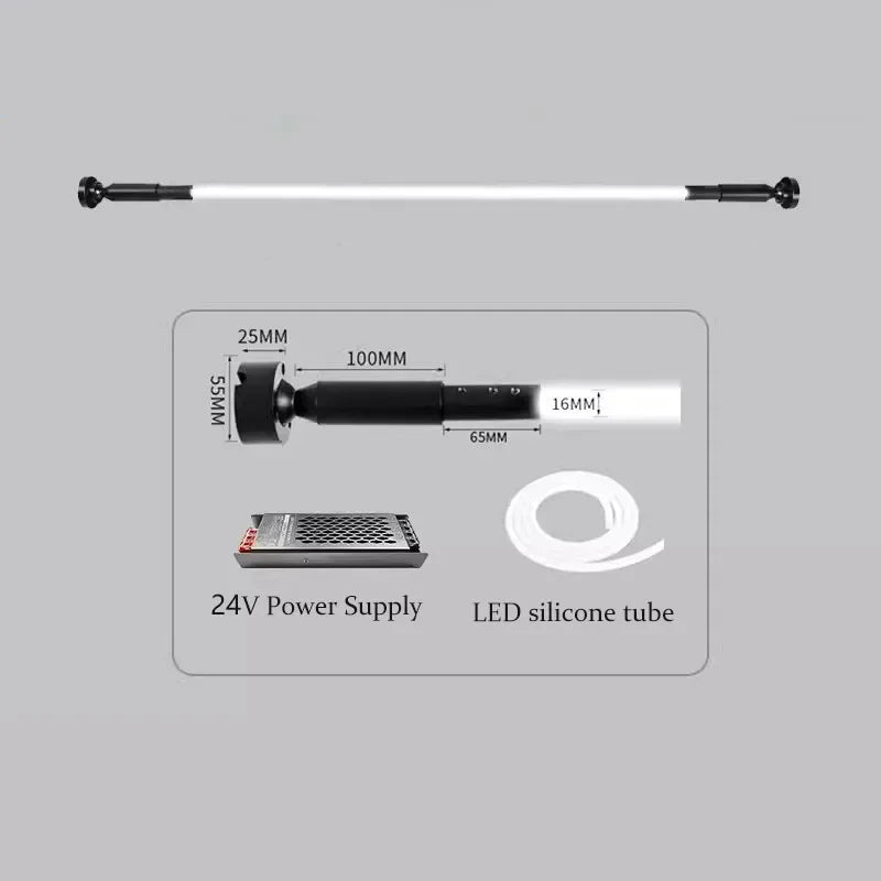 Afralia™ Luminous Silicone Wall Lamp, Flexible LED Neon Light for Indoor Room Decoration